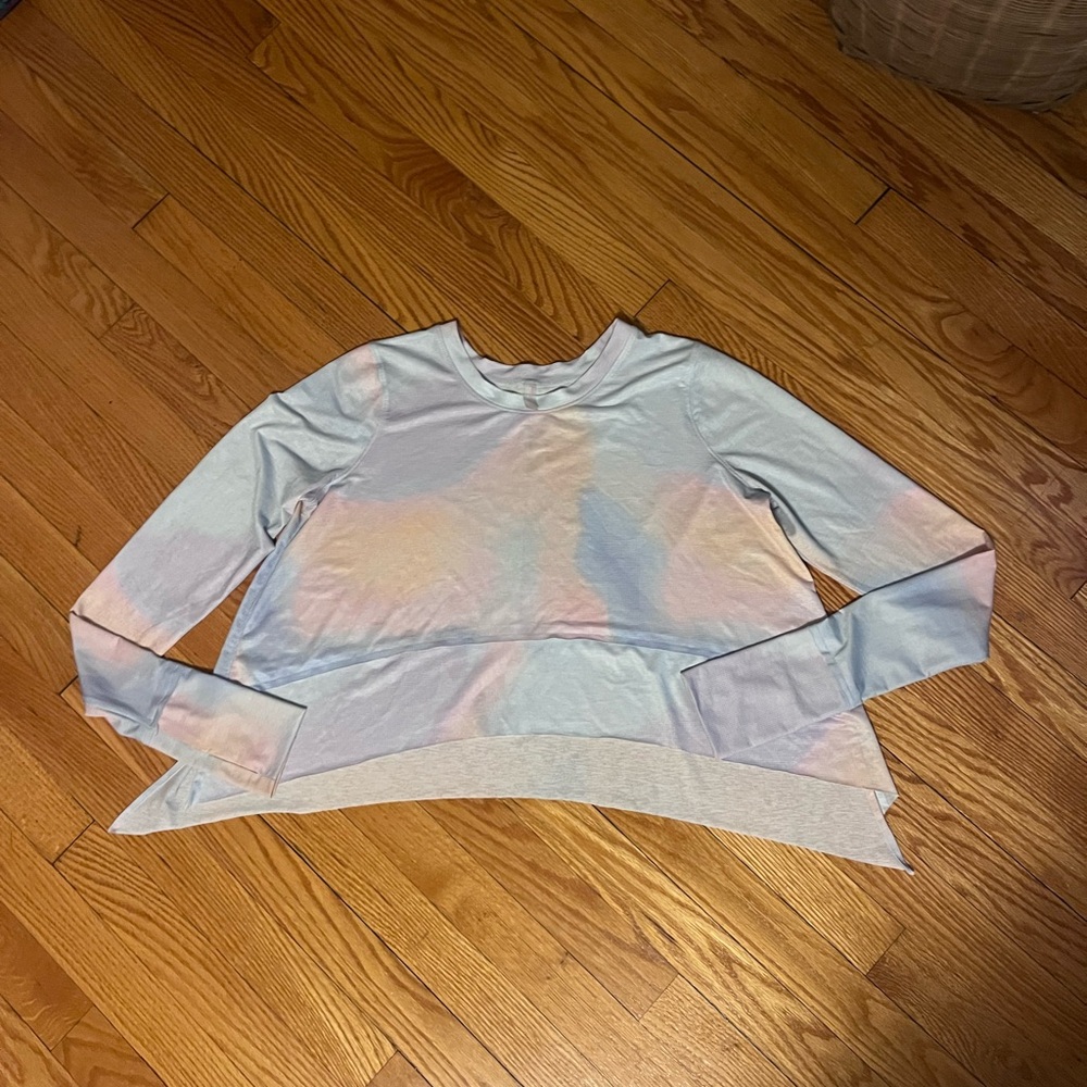 Free People Pastel Tie-Dye Long Sleeve Top